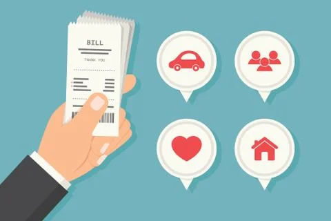 Paying bills Illustrazione stock