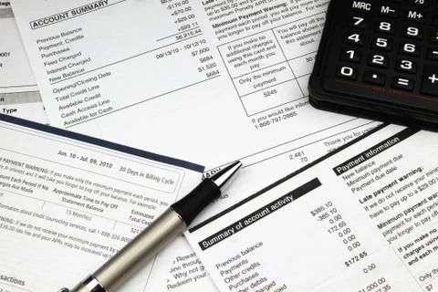 Paying Bills Stock Photos