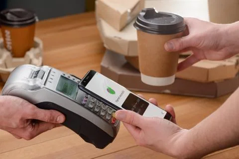 Paying for coffee Stock Photos