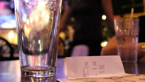 Paying for drinks Video stock 1218528