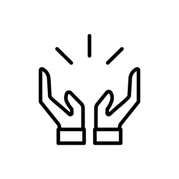 Paying hands Ramadan icon. Simple line vector elements of islam icons for ui and イラスト素材