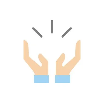 Paying hands Ramadan icon. Simple color vector elements of islam icons for ui Stock Illustration