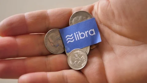Paying with Libra concept Stock Footage 112654678