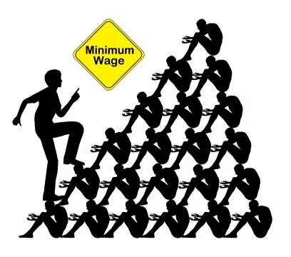 Paying Minimum Wage Stock-Illustration