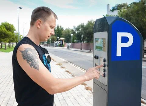 Paying for parking Stock Photos
