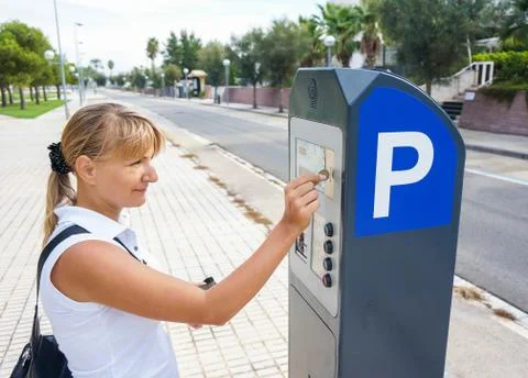 Paying for parking Stock Photos