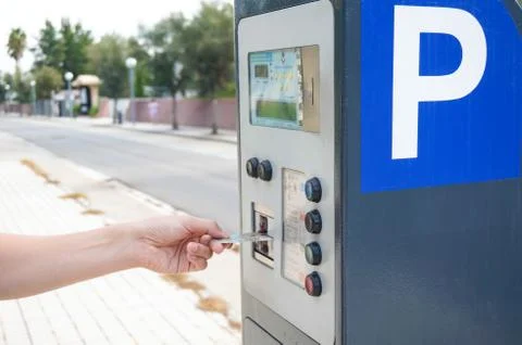 Paying for parking Stock Photos
