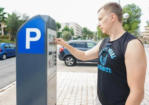 Paying for parking Stock Photos
