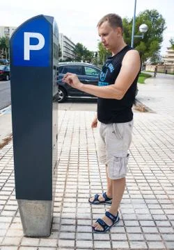 Paying for parking Stock Photos