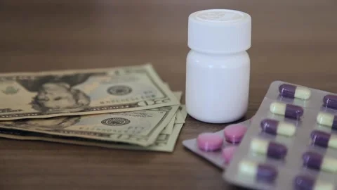 Paying for Prescription Medication Close-Up Stock Footage 341127730