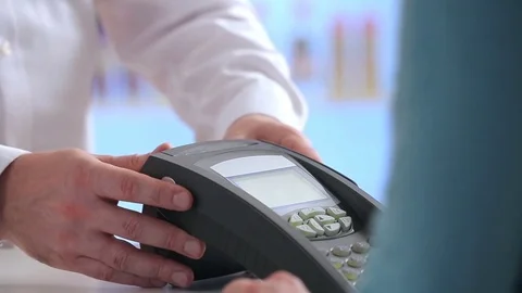 Paying through smartphone using NFC technology Stock Footage 73274202
