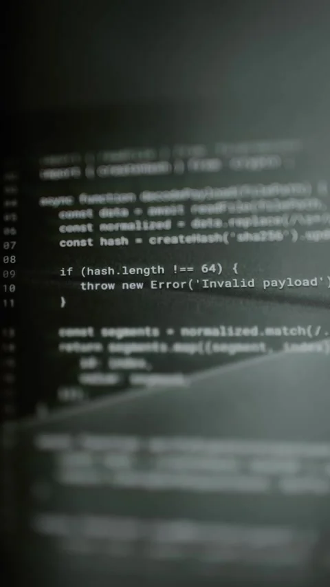 Payload decoder normalizes data and validates hash length Stock-Footage 347058108