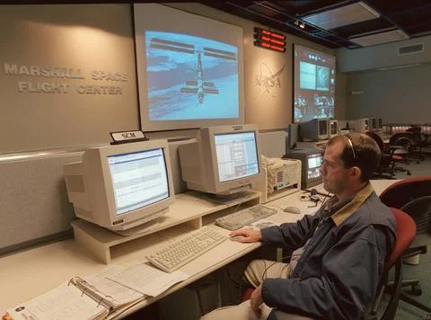 The Payload Operations Center (POC) is the science command post for the In... Stock Photos