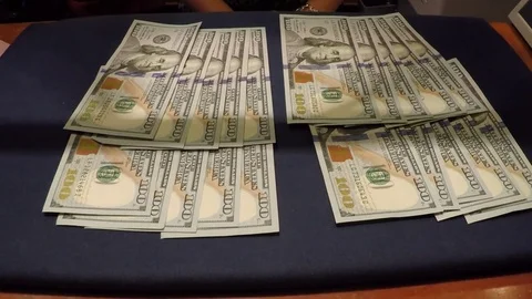 Payment 2k in hundred dollar bills Stock Footage 83881748
