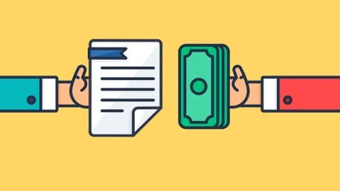 Payment and document symbol Stock Illustration