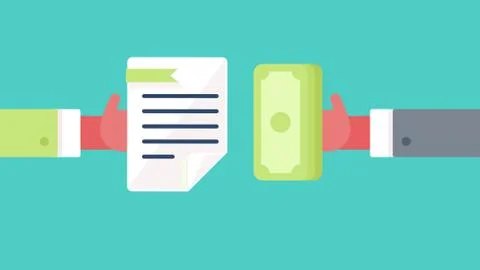 Payment and document symbol Stock Illustration
