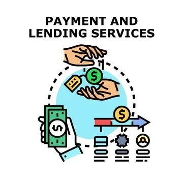 Payment and lending services vector concept Stock Illustration