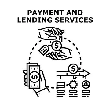 Payment and lending services vector concept Stock Illustration