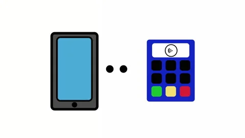 Payment animation using smartphone contactless. Payment denied Stock Footage 132925209