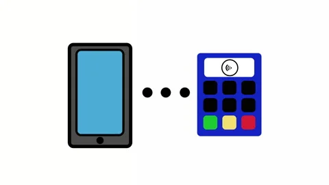 Payment animation using smartphone contactless. Payment accepted Stock Footage 132925213