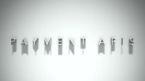 Payment apis 3D title animation white text on a white background Stock Footage 299427426