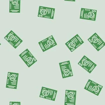 Payment approved bank glyph vector seamless pattern Stock Illustration