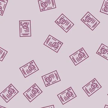 Payment approved bank line vector seamless pattern 스톡 일러스트
