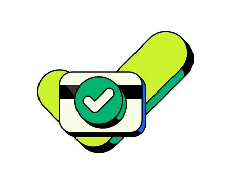 Payment approved transaction confirmation UI overlay alert illustration Stock Illustration