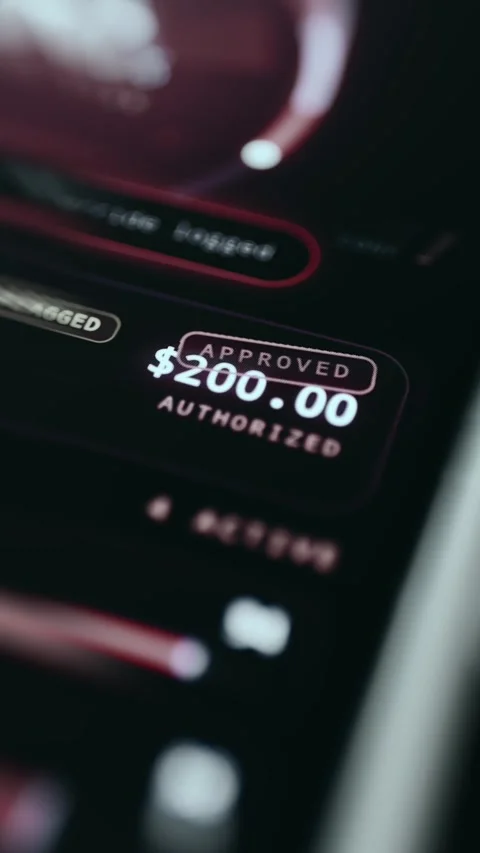 Payment Authorization Approved for Two Hundred Dollars Stock Footage 338331799