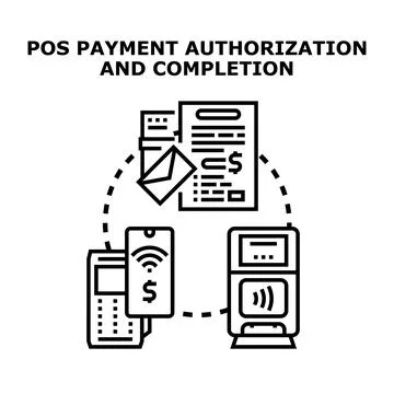 Payment authorization completing process and transaction security Illustrazione stock