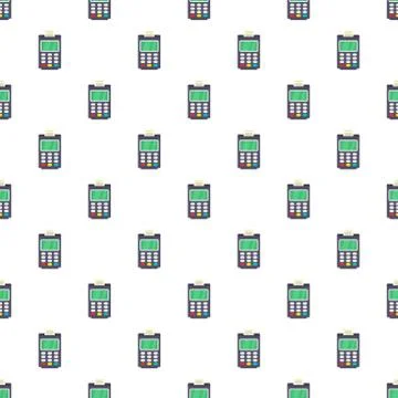 Payment bank terminal paper pattern seamless Stock Illustration