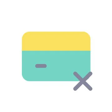 Payment card block flat color ui icon Stock Illustration