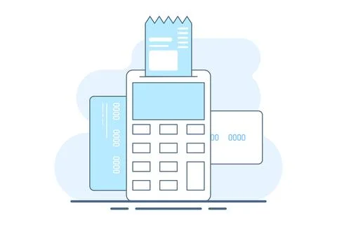 Payment card concept, purchase with debit card. Stock Illustration