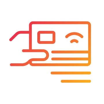 Payment by card pixel perfect gradient linear vector icon Stock-Illustration