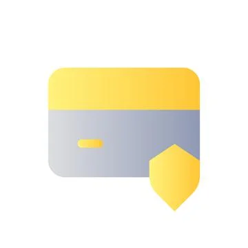 Payment card security flat gradient color ui icon イラスト素材