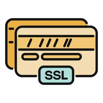 Payment cards showing ssl secure transaction concept Stock Illustration
