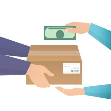 Payment by cash Stock Illustration