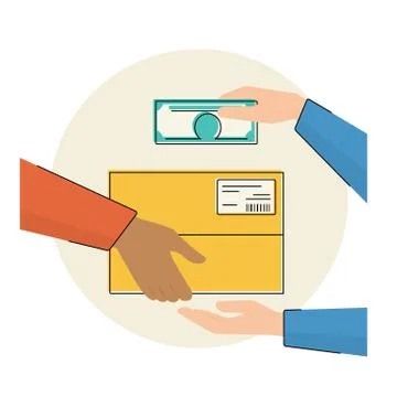 Payment by cash Stock Illustration