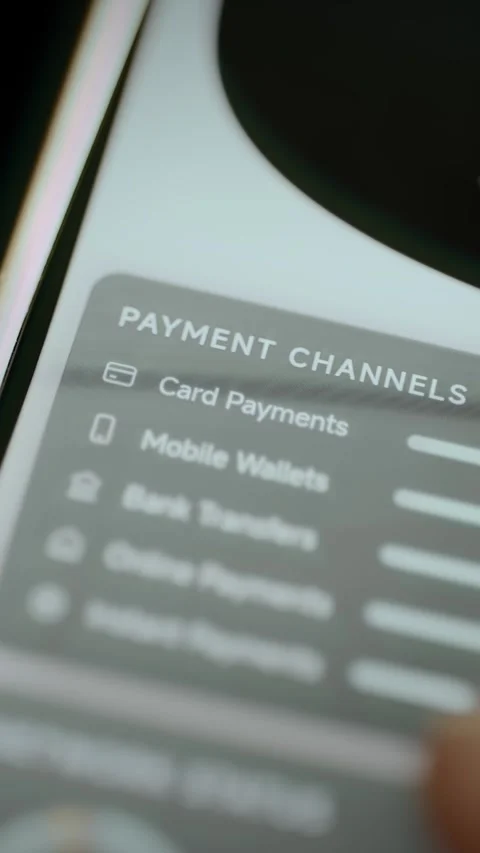 Payment channel list compares five transaction methods Stock Footage 346594275