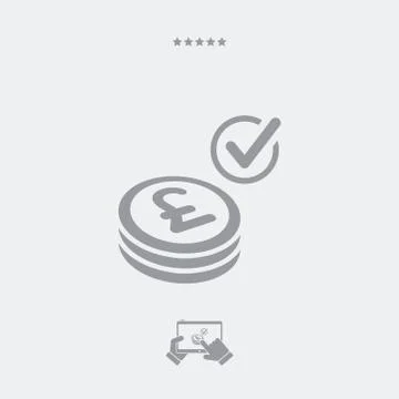 Payment checking icon - Sterling Ilustração Stock