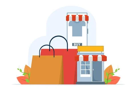 Payment concept in mobile e-commerce Stock Illustration