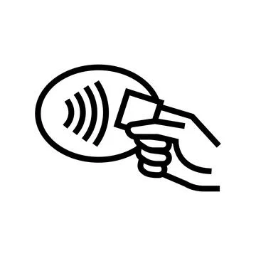 Payment contactless line icon vector illustration Stock Illustration
