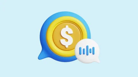 Payment Conversation animated 3d icon. Stock-Footage 289453401