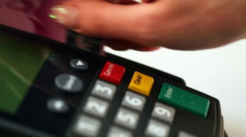 Payment by credit card. Stock Footage 3995139