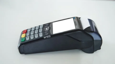 Payment with a credit card through terminal, template Vídeos de archivo 54293731