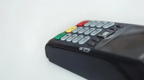 Payment with a credit card through terminal 스톡 동영상 54297020