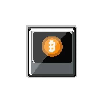 Payment crypto wallet pixel art vector illustration Illustrazione stock