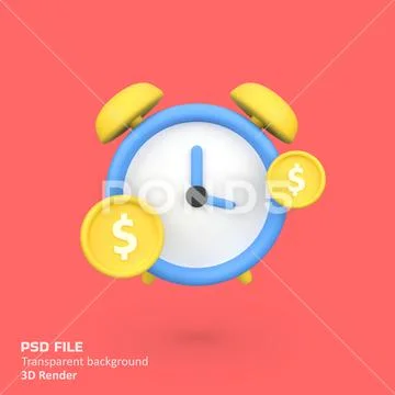 Payment deadline isolated 3d render icon illustration Modello PSD