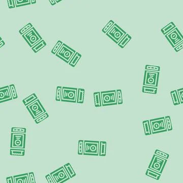 Payment declined bank glyph vector seamless pattern Stock Illustration