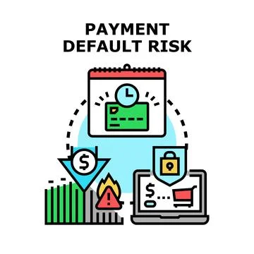 Payment default risk concept illustrating financial challenges Ilustração Stock